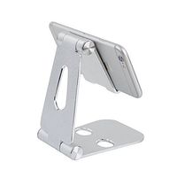 iMagitek Aluminum 270 Degree Multi-Angle Portable Foldable Stand Holder Dock Compatible with iPhone, iPad, Samsung and All Android Smartphones, Tablets (Silver)