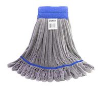 Hero Mop Head Replacement, Commercial Mop, Microfiber Mop Head with Nylon Scrubbing Pad (Blue)