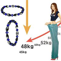 ANLW Black Sapphire Magnetic Weight Loss Bracelet - Magnetic Therapy Helps Weight Loss in Men Women's