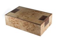 Orleans Toulouse Humidor with Mapa Burl Finish, 175 Count