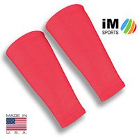 iM Sports SKINGUARDS Skin Protection Forearm Sleeves + Protects Aging or Thin Skin + UV Protection - Unisex + Made in USA - Red - Medium/Large - Pair