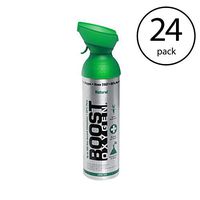 95% Pure Oxygen Supplement, Portable Canister of Clean Oxygen, Increases Endurance, Recovery, Mental Acuity and Performance (10 Liter Canisters, 24 Pack, Natural)