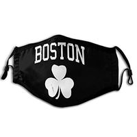 Boston Irish Shamrock PM2.5 Mask, Equipped With Two Replaceable Protective 5-layer Activated Carbon Filters, M-shaped Nose Clip Mask
