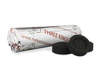 THREE KINGS 33MM CHARCOAL ROLL: SUPPLIES FOR HOOKAHS – 10pc roll of Quick-light shisha coals for hookah pipes. These Easy Lite coal accessories & parts are instant lighting when using a torch lighter.