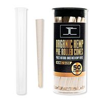 Pre Roll Cones with Tips - Classic King Size - 50 Pack - Organic Natural Pre Rolled Papers with Tips