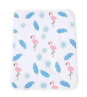 Liveinu Cartoon Print Waterproof Reusable Incontinence Bed Pads Washable Underpads 8 Cups Absorbency Mattress Protector for Adults, Kids and Pets 20" x 23" Flamingo