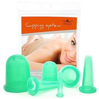 SPEQUIX Silicone Massage Cups Set Anti Cellulite Facial and Body Massage Cupping Cups for Body Detoxification Joint and Muscle Soreness Relief Cellulite Treatment Pain Relief(Set of 6) (Green)