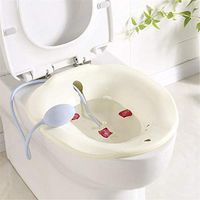 JFGUOYA Sitz Baths for Hemorrhoids Fits Most Standard and Elongated Toilets Bedside Commodes BPA Free - for Pregnant Women Hemorrhoids Patients on The Toilet Hip Bath tub & Flusher,White