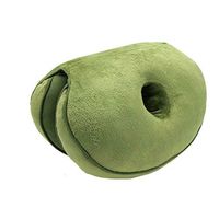 Dual Comfort Cushion Lift Hips Up Seat Cushion Memory Cotton Latex (Military Green)
