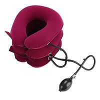 Duevin Portable Lightweight Inflatable U-Shape Cervical Neck Stretcher Traction Device(Red)
