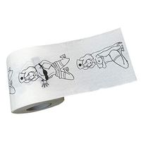 Ljnuanrg Creative Pattern Organic Bamboo Toilet Paper, No Chemicals, Hypoallergenic for Sensitive Skin, Zero Trees Waste, All Natural Eco Friendly Bath Tissue 1 Roll (A)