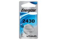 Energizer CR2430 3v Lithium Coin Cell - Retail Blister Pack of 1