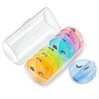 Daily Pill Organizer 2 Times a Day, Weekly AM/PM Pill Box, 7 Day Pill Container Case with Moisture-Proof Design, Medicine Holder, Vitamin Organizerto for Hold Vitamins, Fish Oil, Capsule