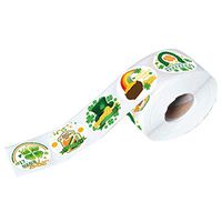 13peas 500/800 Pieces St. Patrick's Day Shamrock Stickers Green Colors, Adhesive Label for Irish Decoration and Craft - School/Parade/Gift/Party Favors Decorations