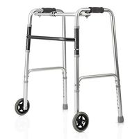 Autopeck Folding Walking Frame Lightweight Aluminium Wheeled Folding Adjustable Height with Wheels