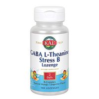 KAL GABA L-Theanine Stress B Lozenge | Healthy Relaxation, Mood & Focus Support | Natural Mango Tangerine Flavor | 100ct