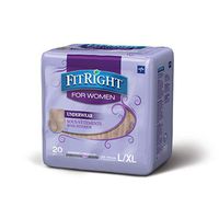FitRight Incontinence Underwear for Women, Disposable Underwear with Heavy Absorbency, Large/XL, 20 Count