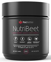 Raw Nutrition Labs NutriBeet Nitric Oxide Optimizer Organic Beet Root Juice Powder with Amino Nitrate Matrix, Electrolytes, Vitamin B Energy Boost & BCAA Recovery Support (60 scoops), 14.8 oz