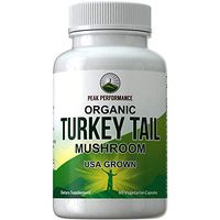 Organic Turkey Tail Mushroom Supplement (USA Grown) by Peak Performance. Immune System Support. Naturally Harvested Mushrooms Extract Vegan Capsules. Antioxidant Beta Glucan Rich Supplements 60 Pills