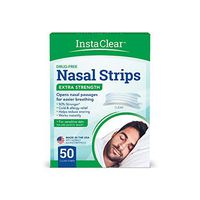 Instaclear Extra-Strength Nasal Breathing Strips Clear 50 ct | Works Instantly, Nasal Congestion Relief, Stops Snoring, Cold & Allergy