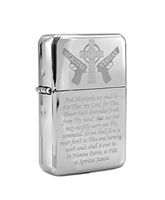 Gifts Infinity® Boondocks Saints Prayer Matt Black Finish Wind Proof Oil Lighter #2 (Silver 2)