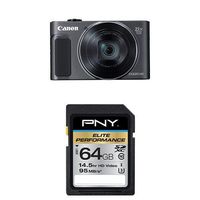 Canon Digital Camera Optical Zoom - Wi-Fi & NFC Enabled (Black) with 64GB Memory Card