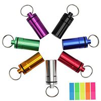 Pill Case Small Pill Box Pill Bottles Keychain Pill Holder Pill Keychain Pill Container Waterproof 7Pcs