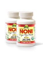 Virgin Noni Powder - 100% Pure Noni Powder Capsules, Certified Organic - Pack of 2 Bottles