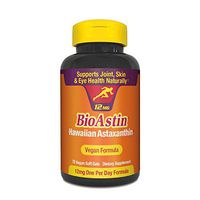 BioAstin Hawaiian Astaxanthin Vegan - 12mg, 75 Count -Â Hawaiian Grown Premium Antioxidant - Supports Recovery from Exercise + Joint, Skin, Eye Health Naturally