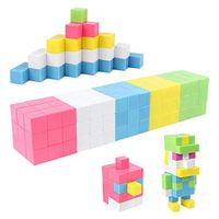 bromrefulgenc Intelligence Toy for Toddler,27Pcs/Set Cube Building Blocks, Stress Relief Bricks Education Kids Gift Blue
