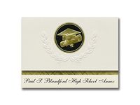 Signature Announcements Paul S Blandford High School Annex (Beaumont, VA) Graduation Announcements, Presidential Elite Pack 25 Cap & Diploma Seal Black & Gold