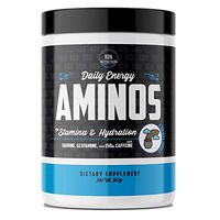 Daily Energy AMINOS - BCAA & EAA with Caffeine, and Hydration | Supports Recovery, Endurance, Energy, Focus, Muscle Building | Premium Vegan Aminos | 30 sv (Fruit Frenzy)