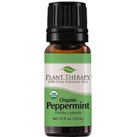 Plant Therapy Peppermint Organic Essential Oil | 100% Pure, USDA Certified Organic, Undiluted, Natural Aromatherapy, Therapeutic Grade | 10 Milliliter (1/3 Ounce)