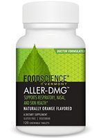 FoodScience of Vermont Aller-DMG, Dietary Supplement to Relieve Skin Irritation, Respiratory and Nasal Discomfort, 120 Chewable Tablets
