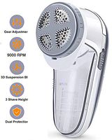 Nooa Lint Remover Fabric Shaver - High Speed Adjustable Sweater Shaver, Electric Fuzz Remover Battery Operated, Effective Defuzzer, Light Gray