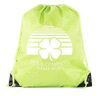 Custom St Patrick's Day Backpack Personalized Drawstring Bags, Reusable Gift bag - 3PK Lime CE2500Patty S2