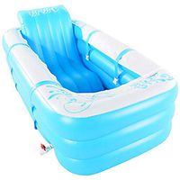 Inflatable Bathtub, Thickening Tub, Folding Bucket Basin, Plastic Bath Tub Size 165 * 80 * 60Cm