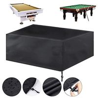 Dust Cover 7 8 9 Ft Pool Table Covers, Full Protection Waterproof Billiard Cover Oxford Cloth for Snooker Billiard Table (Color : Black, Size : 8FT:260x135x82cm)