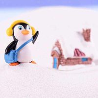 Miniature Penguin Figurine Garden Craft Micro Landscape Ornaments Xmas Craft