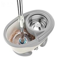 Microfiber Spin Mop Bucket Floor Cleaning System-Hand-Free Wringing Floor Cleaning Mop (Color : Green, Size : 49x32x29cm)