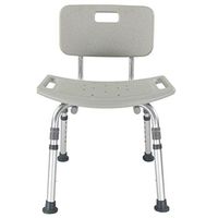 Shower Stool Height Adjustable Non-slip Aluminium Bath / Shower Chair With Back