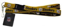 Pro Specialties Group NFL Pittsburgh Steelers Two Tone Lanyard, Gold/Black, One Size