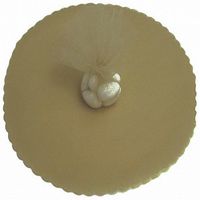 9 Tulle Wedding Favor wrapping, decoration, gift wrapping Circle - Gold/25pk by Party Favors Plus