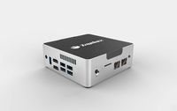 Zignbox GL0264WHV Fanless Mini PC Intel Gemini Lake N4000 CPU Up to 2.6GHz 4GB RAM 64GB eMMC Dual HDMI Dual LAN Windows 10 Pro (64GB + WIN10 Pro) Tall