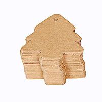 200 Pcs 2.2 * 2.1 Inch Kraft Paper Gift Tags Christmas Tree Shape Kraft Paper Label Gift Wrap Hang Tags for Party, Wedding, Gift Decoration, Price Tags