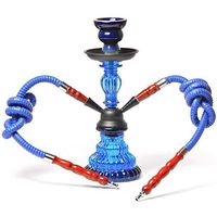 Weiduoli Shisha Hookah Narghile 1 Hose, Party Smoking Set blue,29cm