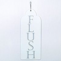 13" X 32" X 1" Wood Tag (Flush) White/Gray – 12438