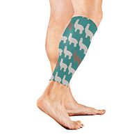 Calf Guard Sleeves Cute White Alpaca Sports Calves Guards Sleeves for Running, Basketball, Baseball, Football