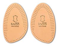 Tacco Luxus Light, Forefoot Front Half Shoe Insoles Pads Cushions, Finest Leather Ball of Foot Cushioning, German Quality, for All Shoes and Boots, All Sizes Men Women (43-44 EUR/US M10 - US M11)