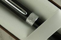 Cross Limited Edition Century II Black Lacquer with Cross Signature Glittering Pavé-Textured Jewelry Quality Center Band Sentiment Ballpoint Pen.Great Wedding, Christmas, Birthday & Valentine Gift